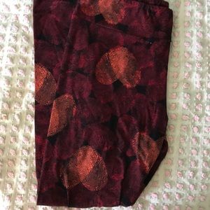 LuLaRoe Unicorn Leggings, Fingerprint Hearts, EUC